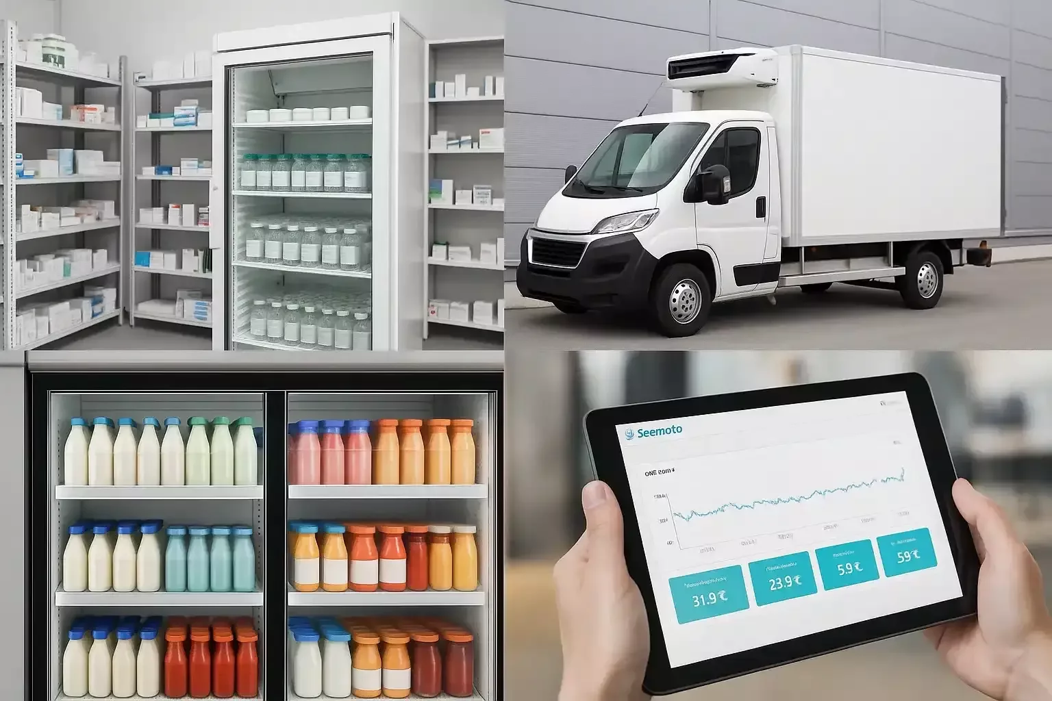 Seemoto wireless temperature sensors and TS data logger for cold chain monitoring